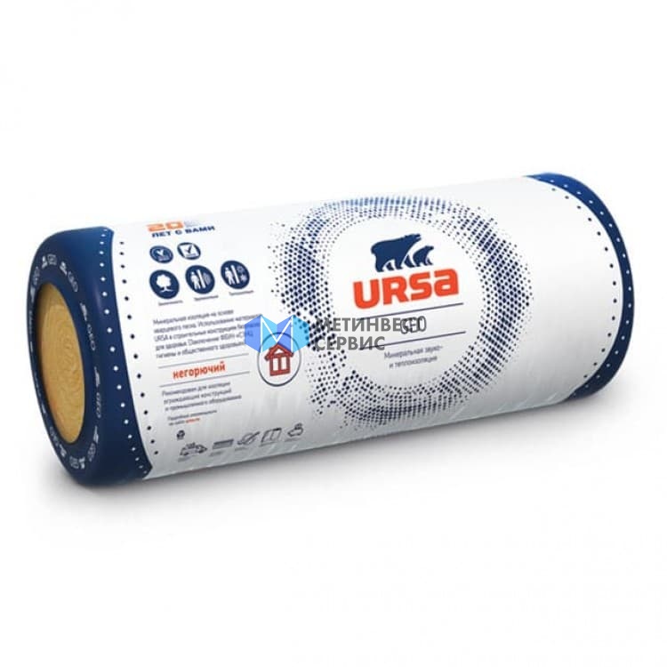 Мат Ursa GEO M-15 минераловатный без покрытия 8000х1220х50мм
